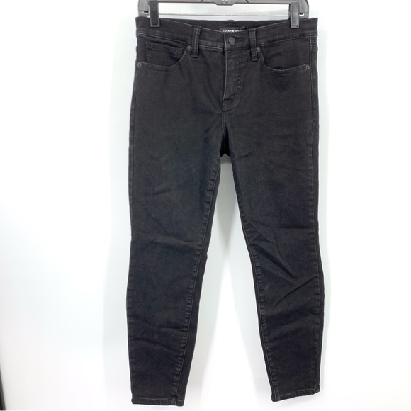 Lucky Brand Women Size 8 29 Ankle Jeans Black Pants Ava Mid Rise Skinny Stretch - Picture 1 of 9
